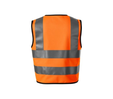 Bezpečnostná vesta detská RIMECK® HV Bright 9V4 fluorescenčná oranžová veľ. 116 - 140 cm/6 - 8 rokov