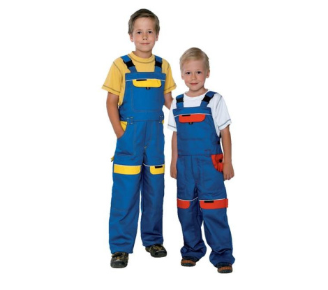 Detské nohavice s náprsenkou ARDON®COOL TREND modro-červené