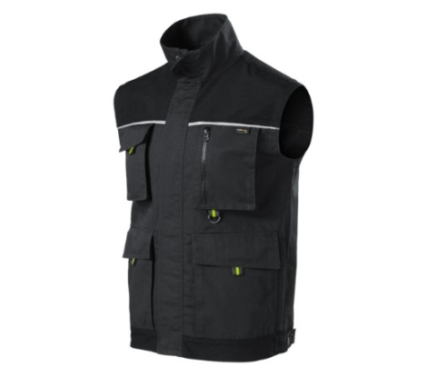 Pracovná vesta pánska RIMECK® Ranger W54 ebony gray veľ. 60/62
