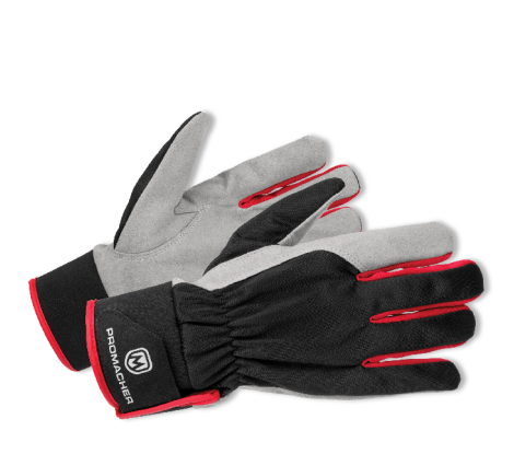 CARPOS VELCRO Gloves grey/red (12 pcs)