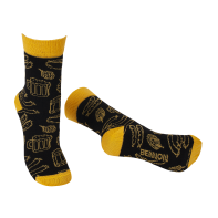 BENNONKY Beer Socks black/yellow