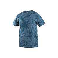 Tričko CXS MERLIN, krátký rukáv, modré, vel. 2XL