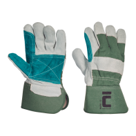MAGPIE rukavice kombinované zelená - 12